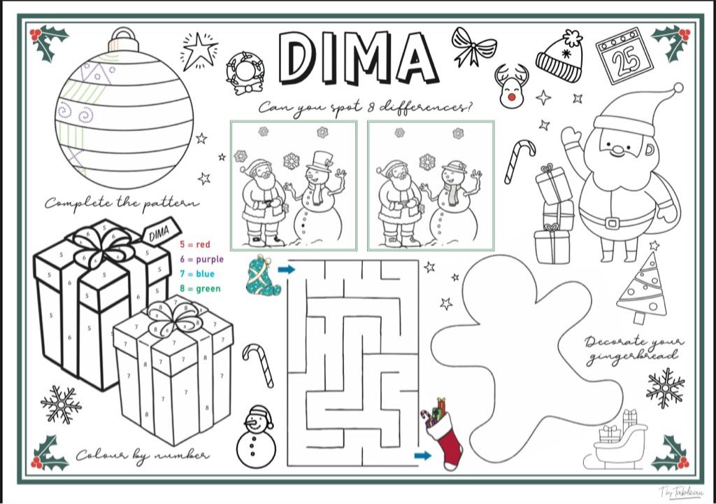 Kids Christmas Placemat