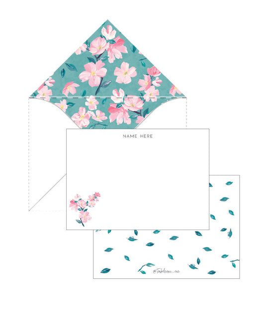 Cherry Blossom - Teal