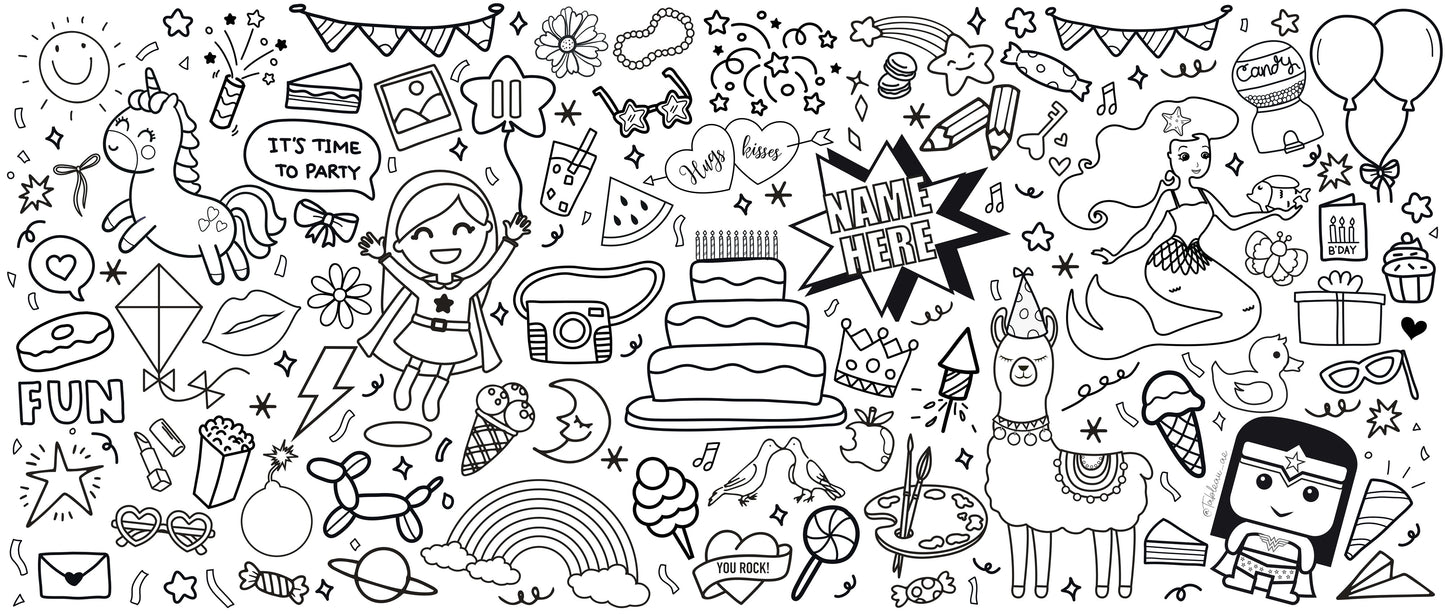 Birthday Doodle Rolls (personalized)