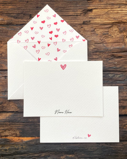 Sketched Hearts - Red